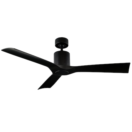 Aviator 3-Blade Smart Ceiling Fan 54in Matte Black With Remote Control (Light Kit Sold Separately)